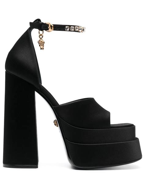 versace sandalye|Versace platform sandals.